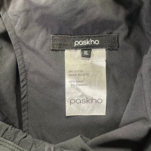 Paskho Pant Mens XL Black Nylon Windbreaker Straight Hiking Gorpcore Stretch - Picture 8 of 12